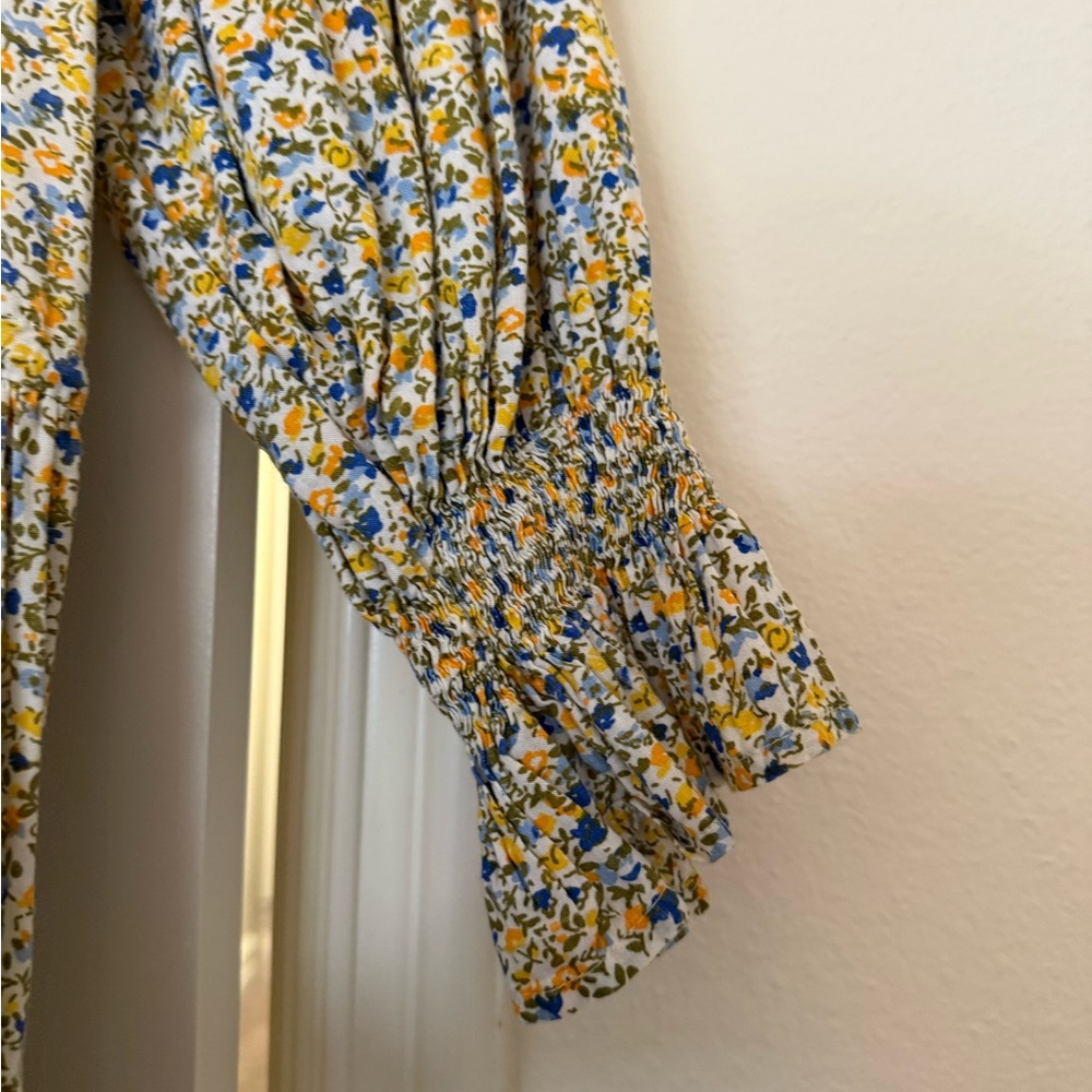 Seraphina London Floral Yellow & Blue Midi Dress. Size XS. NWOT. - Picture 3 of 5